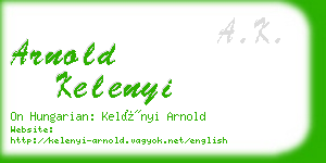 arnold kelenyi business card